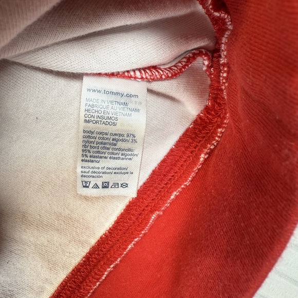 Tommy Hilfiger Sweater Men XL Red Pull Over Quarter Zip Sweatshirt Long Sleeve - Picture 8 of 9